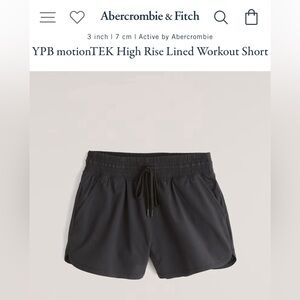 Abercrombie YPB motionTEK High Rise Lined Workout Short